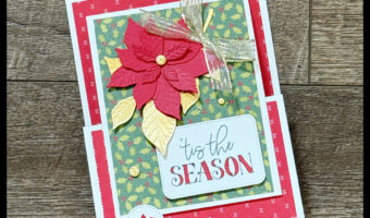 3 Fancy Christmas Cards (Including 2 Gift Card Holders!) | Pretty Poinsettia Craft Along – Day 1