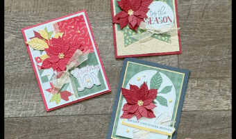3 Elegant Christmas Cards (Including a Beautiful Easel Card!) | Pretty Poinsettia Christmas Craft Along – Day 2